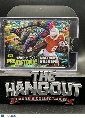 2024 Wild Card Alumination Dino-Might Prehistoric Matthew Golden #PHSTG2-MG 1/1 /1