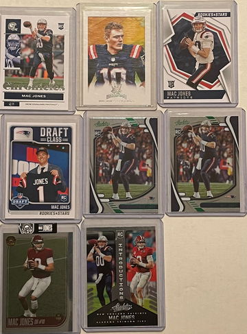 2021 Mac Jones 8 Rookie Card Lot