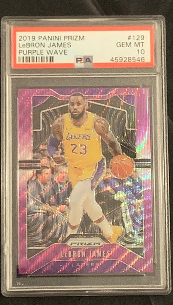 2019 Prizm Lebron James Purple Wave PSA 10