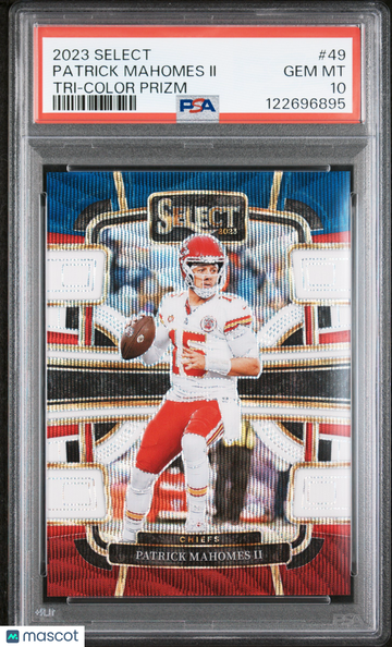 2023 Panini Select Patrick Mahomes II #49 Tri Color Prizm PSA 10