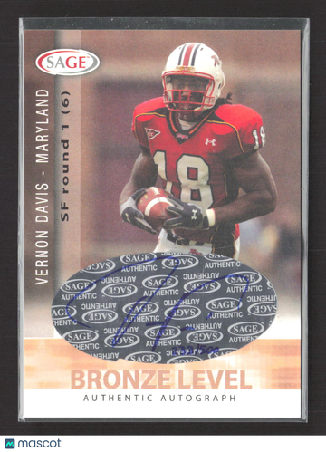 2006 SAGE Hit Bronze Level Vernon Davis #A15