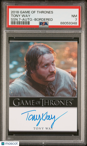 2018 Game Of Thrones Season 7-Autograph Tony Way Bordered PSA 7