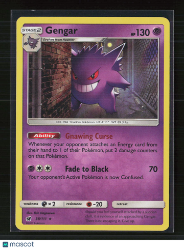 2017 Crimson Invasion Gengar Rare #38/111