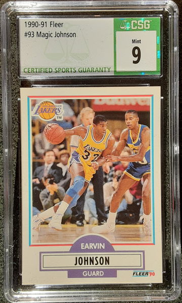 1990-91 Fleer Magic Johnson #93 CSG 9