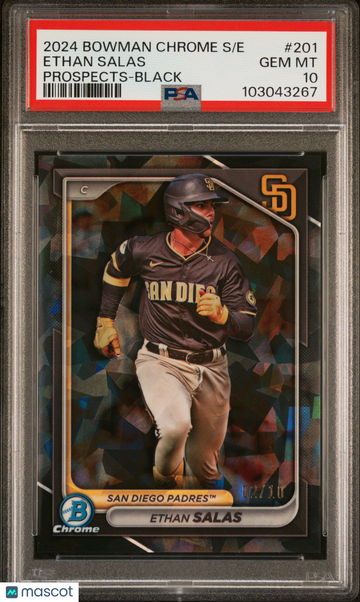 2024 Bowman Chrome Sapphire Edition Prospects Ethan Salas #201 Black /10 PSA 10