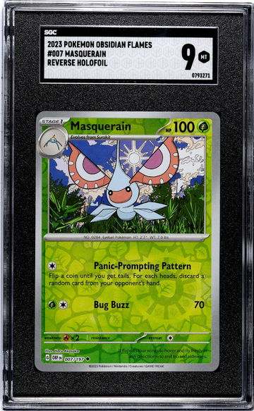 2023 Pokemon Obsidian Flames #007 Masquerain Reverse Holofoil SGC 9