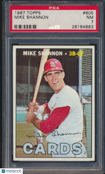 1967 Topps Mike Shannon #605 PSA 7