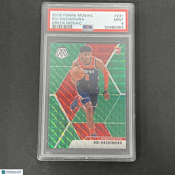 2019 Panini Mosaic Rui Hachimura #231 Green PSA 9