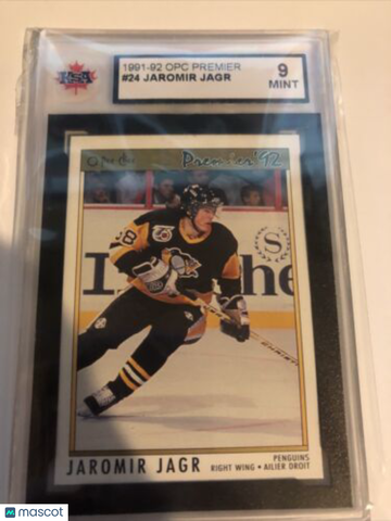 1991-92 O-Pee-Chee Premier Jaromir Jagr #24 KSA 9