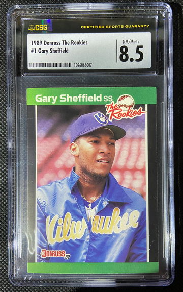 1989 Donruss Gary Sheffield The Rookies CSG 8.5