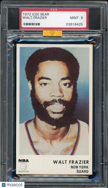 1972 Icee Bear Walt Frazier MBA Gold PSA 9