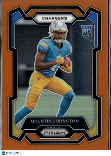 Quentin Johnston 2023 Panini Prizm Orange /249 Los Angeles Chargers