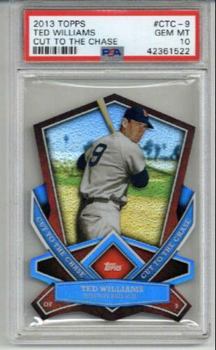 2013 TOPPS CUT TO THE CHASE #CTC-9 TED WILLIAMS BOSTON RED SOX PSA 10 LOW POP