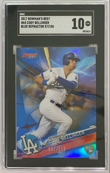 Cody Bellinger 2017 Bowman's Best Blue Refractor #57/150 SGC 10