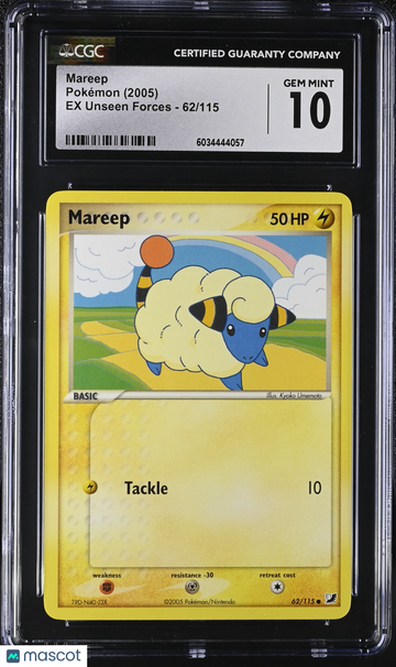 2005 Pokemon EX Unseen Forces Mareep 62/115 CGC 10 #62/115