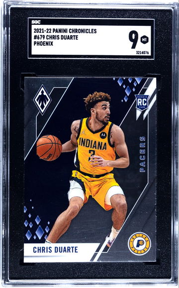 2021-22 Panini Chronicles Phoenix Chris Duarte #679 Rookie RC - Graded SGC 9 MT