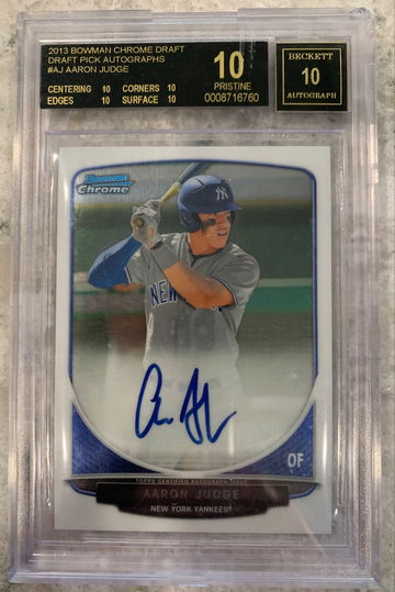 Aaron Judge 2013 Bowman Chrome auto rookie  BGS 10 Black Label!!