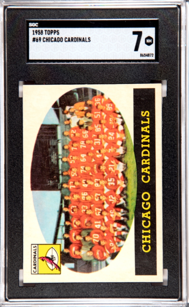 1958 Topps Football Chicago Cardinals #69 SGC 7 NRMT