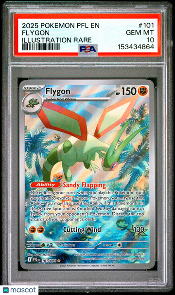 2025 Pokemon PFL EN-Phantasmal Flames Flygon Illustration Rare PSA 10 #101