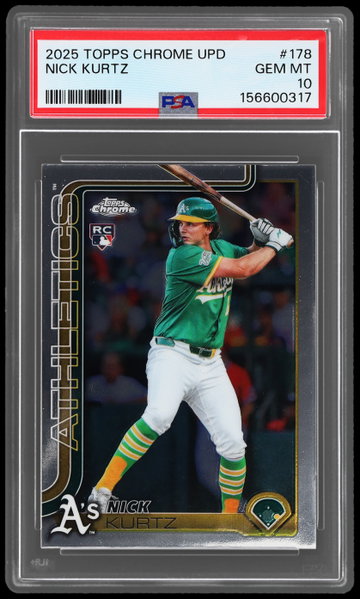 2025 Topps Chrome Update Nick Kurtz PSA 10 RC