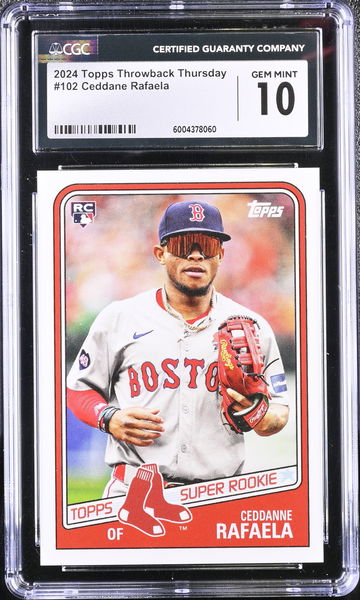 2024 TOPPS CEDDANE RAFAELA #102 Rookie RC limited print CGC 10