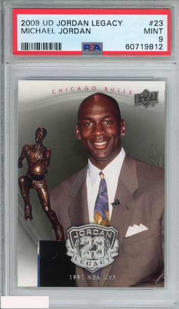 2009 UPPER DECK JORDAN LEGACY MICHAEL JORDAN #23 CHICAGO BULLS HOF PSA 9 MINT
