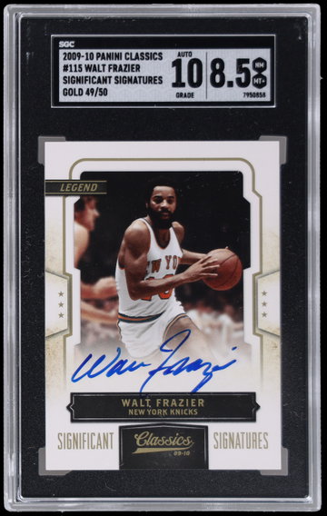 2009 Panini Classics Walt Frazier Significant Signatures Gold SGC 8.5 AUTO