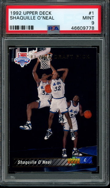 1992 Upper Deck #1 Shaquille O’Neal PSA 9 MINT