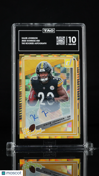 2025 Donruss The Rookies Autograph Kaleb Johnson #20 Rookie Insert TAG 10