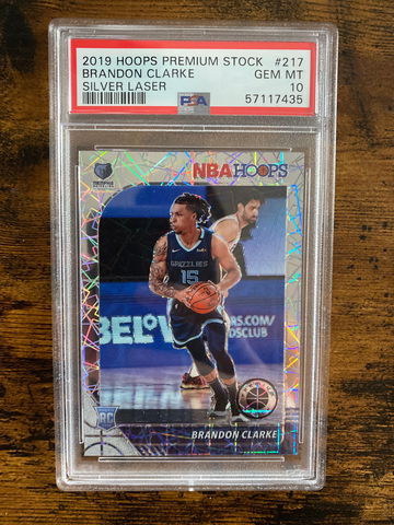 2019 Brandon Clarke Silver Laser NBA Hoops RC
