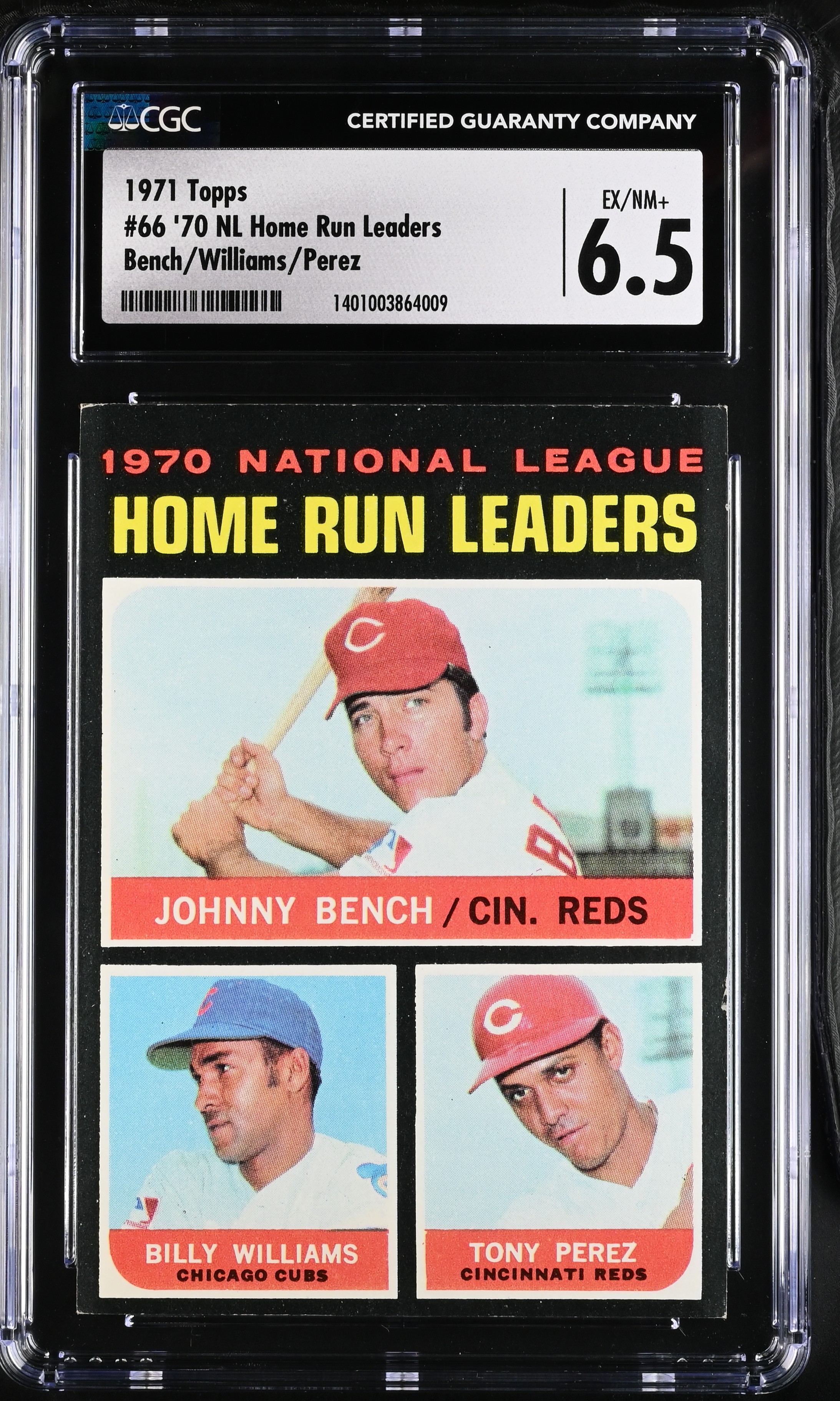 1971 Topps '70 NL Home Run Leaders #66 Bench CGC 6.5 P1365