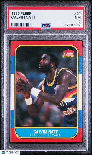 1986 Fleer Calvin Natt #79 PSA 7