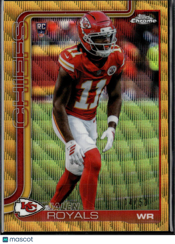 2025 Topps Chrome Jalen Royals #337 Gold Wave Refractor RC