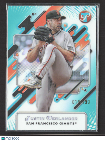 2025 Topps Pristine Justin Verlander #232 Teal 018/199