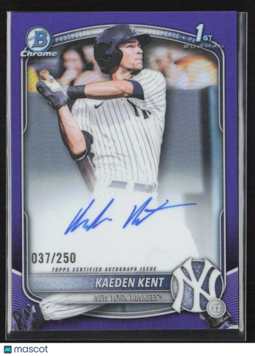 2025 Bowman Chrome Kaeden Kent #CPA-KKE Purple Refractor /250