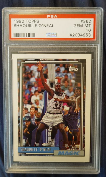 1992 Topps Shaquille O'Neal RC Rookie #362 PSA 10