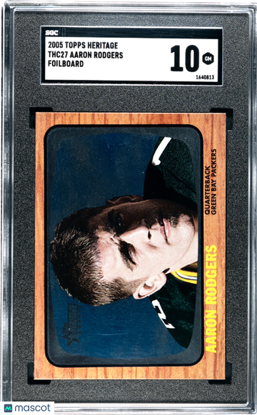 2005 Topps Heritage Aaron Rodgers #THC27 Foilboard SGC 10