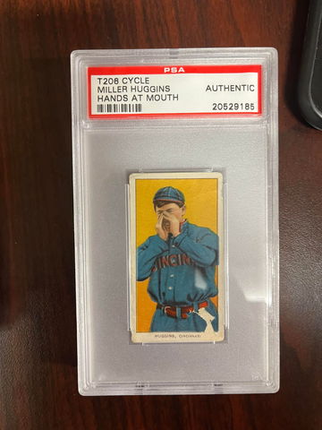 T206 Miller Huggins Hands at Mouth Cycle PSA Authentic