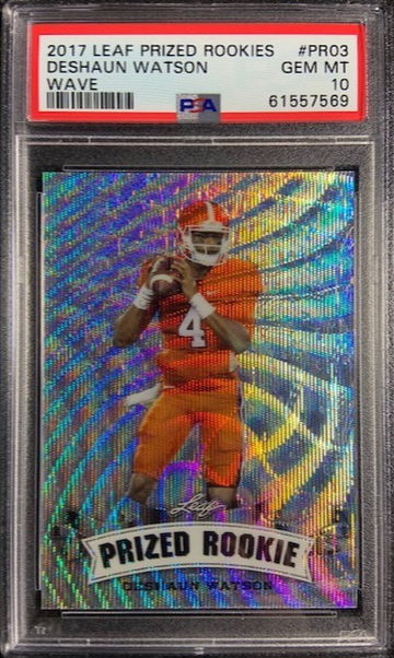 2017 Leaf Silver Wave #PRO3 /25 SSP Deshaun Watson RC PSA 10 Gem Mint Pop 1