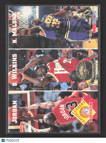 1993 SkyBox NBA Hoops Dominique Wilkins Karl Malone Michael Jordan #283 League Leaders Scoring