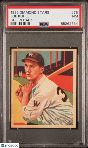 1935 Diamond Stars Joe Kuhel #78 Green Back PSA 7