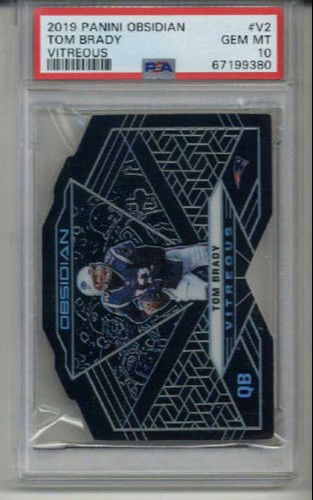 2019 PANINI OBSIDIAN VITREOUS TOM BRADY LE 42/50 PATRIOTS PSA 10 LOW POP RARE