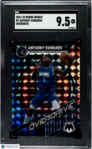 2021 Panini Mosaic Anthony Edwards #7 Overdrive SGC 9.5