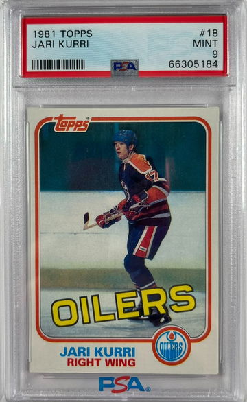 1981 Topps Jari Kurri RC Rookie Card PSA 9 Mint