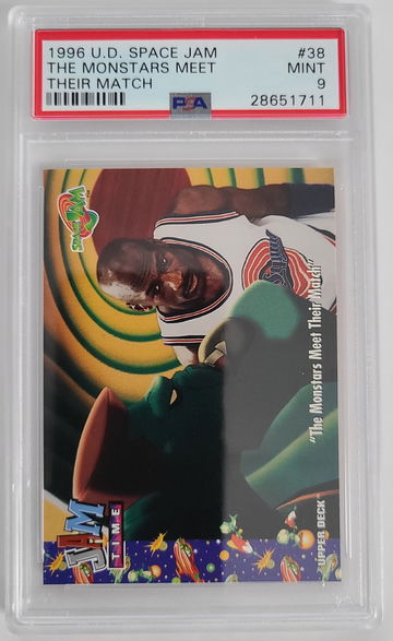 1996 Upper Deck Space Jam #38 Michael Jordan vs Monstars PSA 9 MINT LOW POP (9)