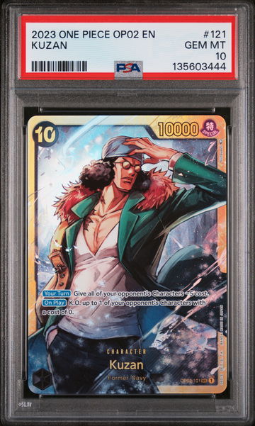 2023 One Piece Paramount War Kuzan #OP02121 PSA 10