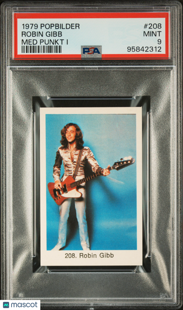 1979 Popbilder Popbilder Med Punkt I Robin Gibb #208 PSA 9
