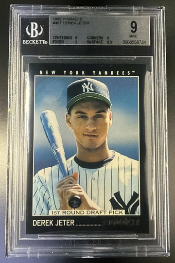 1993 Pinnacle #457 Derek Jeter Rookie RC BGS 9