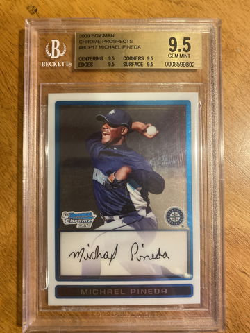 2009 Bowman Chrome Prospects Michael Pineda #BCP17 BGS 9.5