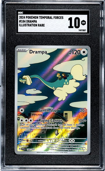 2024 Pokemon Temporal Forces #184 Drampa Illustration Rare SGC 10